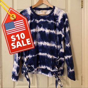🇺🇸 $10 SALE 🇺🇸 Michael Kors Blue Tie Dye Lightweight Sweatshirt